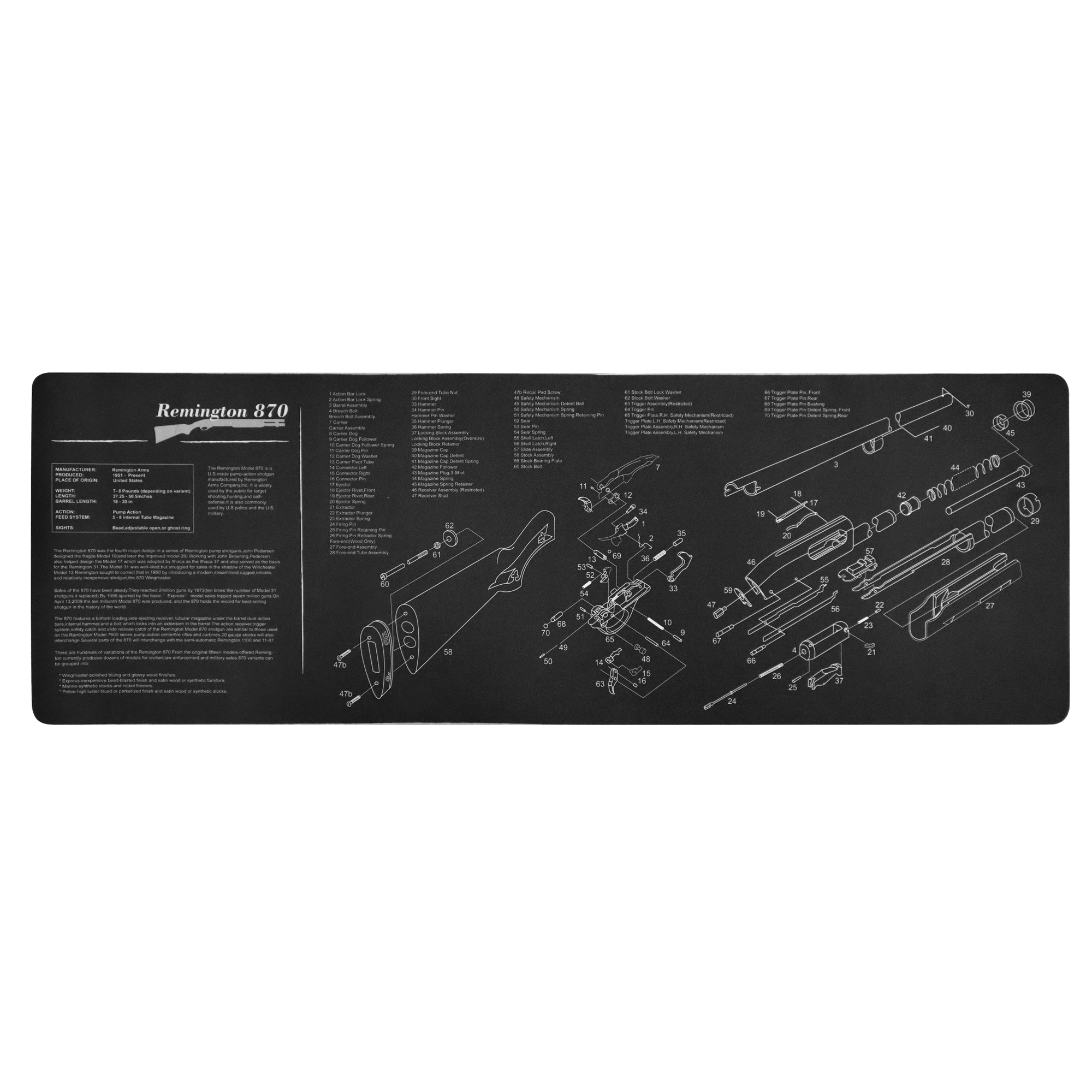 Gun Cleaning Pad, Premium Absorbent/Waterproof/Durable - Protects Surfaces Rubber Custom Mouse Pads