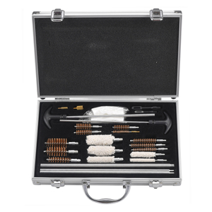 GK06 27pcs Universal Shotgun Army Military Pistol Hunting Gun Cleaning Kit With Wooden Case for sale