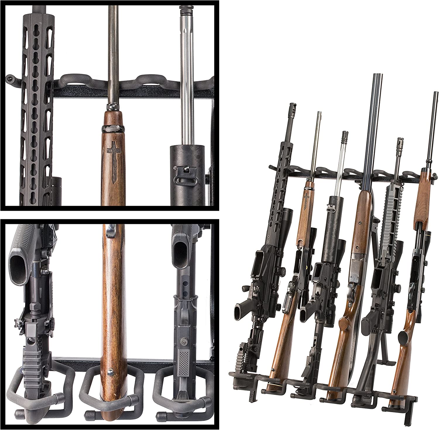 Displays Portable Gun Rack And Bow Holder Tactical Freestanding Folding Firearm Stand Holds