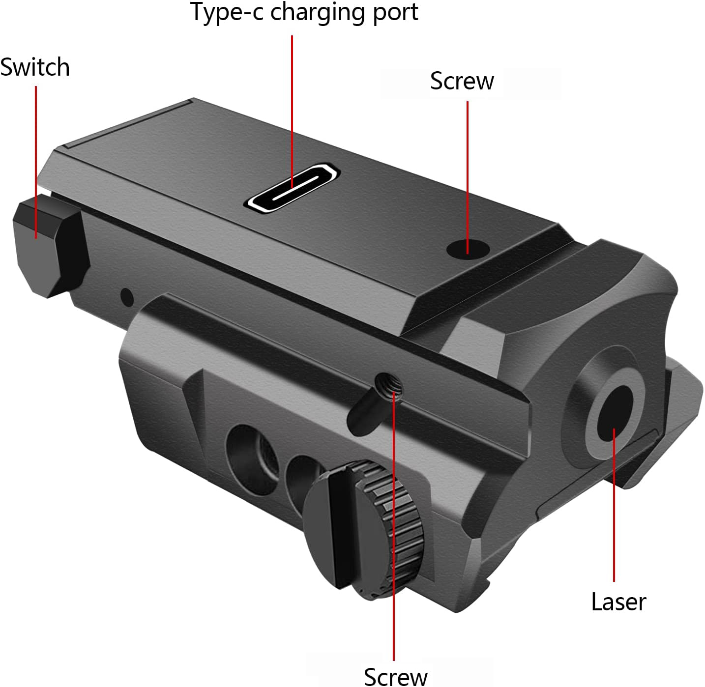 Red/Green Dot Laser Sight Tactical 20mm Standard Picatinny Weaver Rail for Pistol Handgun Gun Rifle